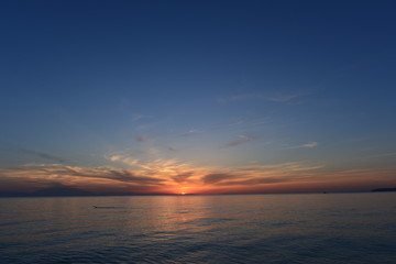 Fototapeta na wymiar Sonnenuntergang in der griechischen Ägäis