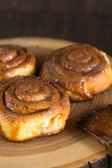 cinnamon rolls , cream and sugar