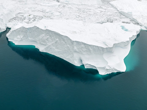 Huge glaciers are on the arctic ocean to north pole, Greenland