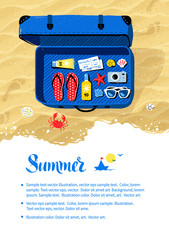 Summer vacation flyer design