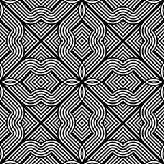 Design seamless monochrome geometric pattern