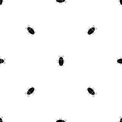 Silhouettes of Bugs Seamless Pattern. Virus Concept Bckground