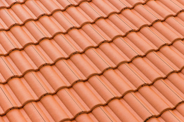 home building construction roof tiles  concrete. orange color