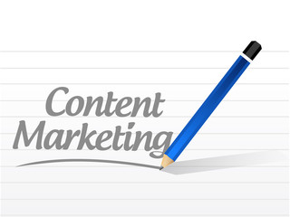 content marketing message sign concept