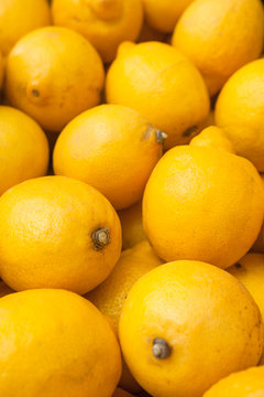 stack of fresh lemons
