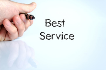Best service text concept
