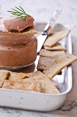 Liver pate with crisps