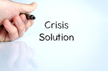 Crisis solution text concept
