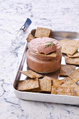 Liver pate with crisps