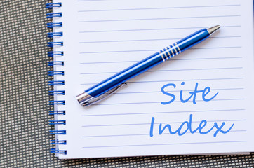 Site index write on notebook