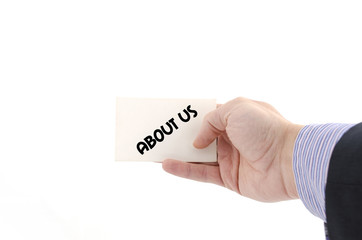 About us text concept