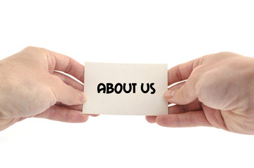 About us text concept