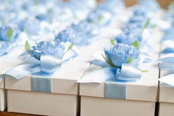 Wedding bonbonniere..Candy-box, present box.Wedding gift for guest 