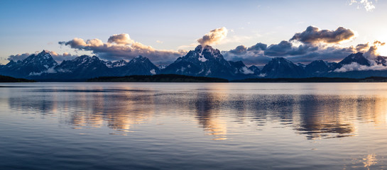 The amazing scene at Jackson Lake, Wyoming set in the Grand Teton National Park