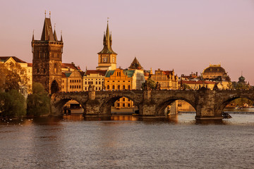 Fototapeta na wymiar Prague Charles bridge, Czech Republic