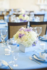 Table set for an event party or wedding reception 
