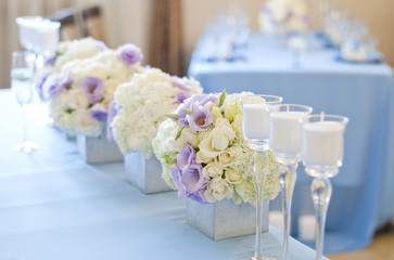 Table set for an event party or wedding reception 