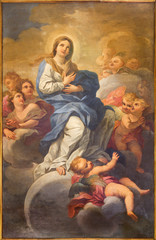 Obraz na płótnie Canvas ROME, ITALY - MARCH 9, 2016: The Immaculate Conception painting in church Chiesa di San Silvestro in Capite by Lucovico Gimignani (1695 - 1696).