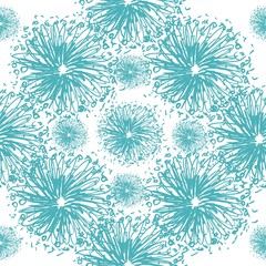Floral seamless pattern with Chamomiles