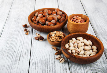 Bowls with different nuts