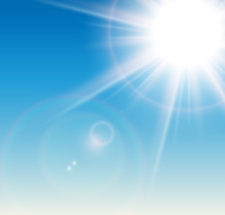 Sun with lens flare