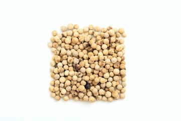 White pepper on white baclground