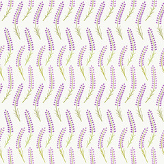 Cute lavender  seamless pattern. Romantic pastel wallpaper. Vector illustration.