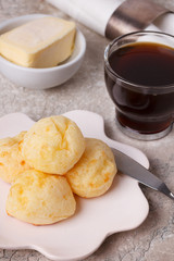 Brazilian snack pao de queijo (cheese bread)