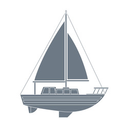 sail boat transport icon vector graphic isolated