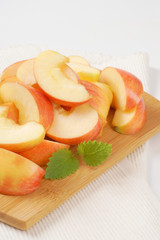 fresh sliced apple