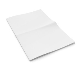 Blank newspaper on white background.