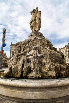 The three graces fountain at Place de la Comedie