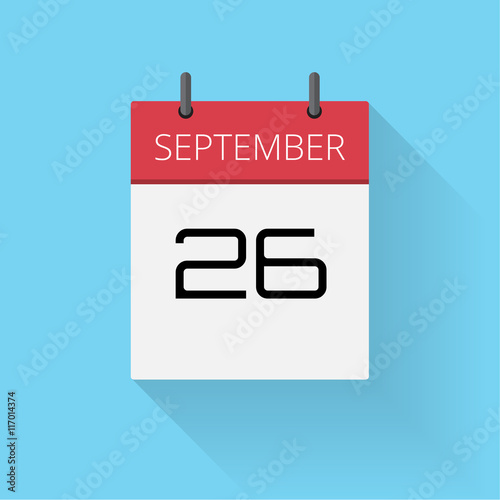 "September 26, Daily calendar icon, Date and time, day, month, Holiday