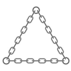 Chain Triangle Frame Isolated on White Background
