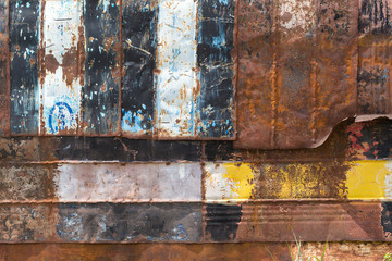 peeling paint and rusty old metal texture