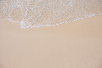 Fototapeta na wymiar Background sea and sand on tropical beach