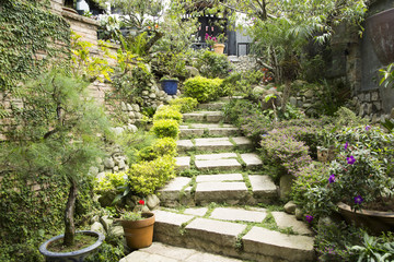 stairs to garden
