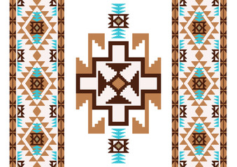 Abstract ethnic pattern background in navajo style - obrazy, fototapety, plakaty