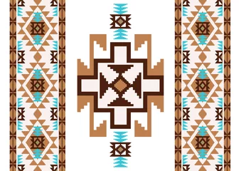Fotobehang Abstract ethnic pattern background in navajo style © irmaiirma