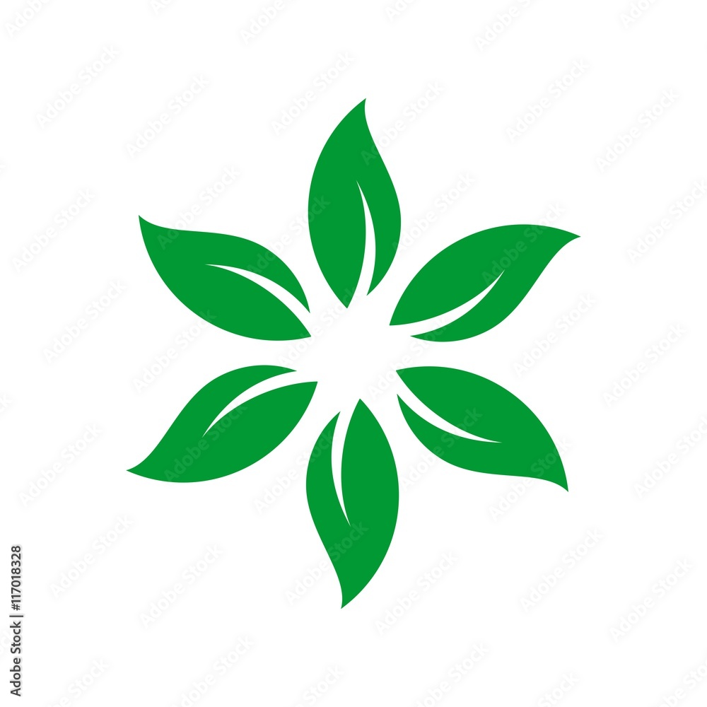 Poster leaf logo vector.