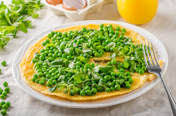 Egg omelet green