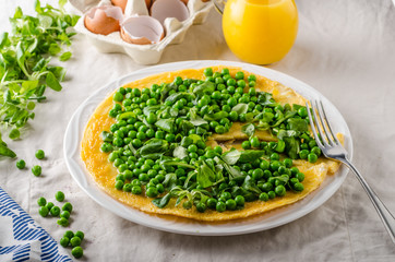 Egg omelet green