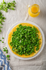 Egg omelet green