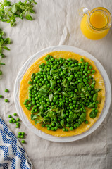 Egg omelet green