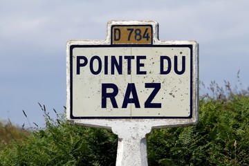 panneau indicateur, pointe du raz,Bretagne