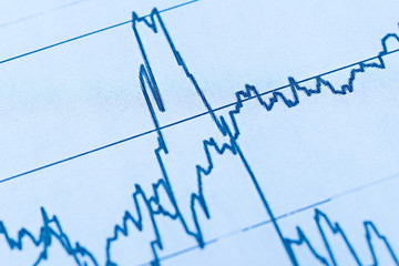 Fototapeta premium Detail graphics stock exchange