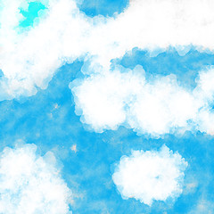 Abstract blue white watercolor background