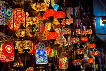 Turkish decorative colorful lamps
