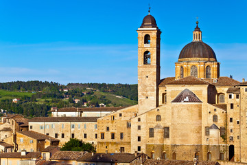 Fototapeta na wymiar Medieval city Urbino in Italy