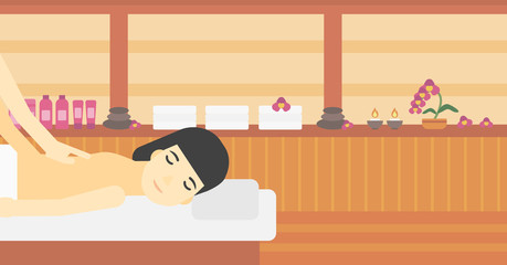Obraz premium Woman recieving massage vector illustration.